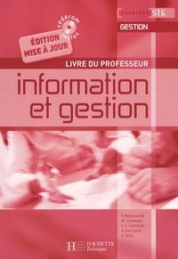 Frédérique Brossillon et Martine Burnens - Information et gestion 1e STG gestion - Livre du professeur. 1 Cédérom