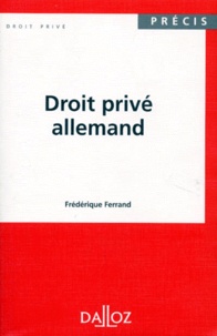 Frédérique Ferrand - Droit privé allemand.