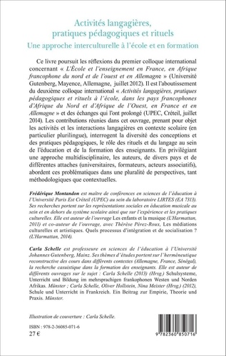 Activités langagières, pratiques pédagogiques et rituels. Une approche interculturelle à l'école et en formation