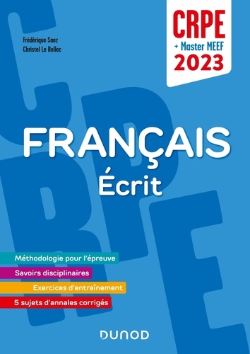 Professeur des écoles Français - Ecrit. CRPE + Master MEEF  Edition 2023