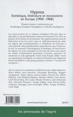 Hypnos. Esthétique, littérature et inconscients en Europe (1900-1968)