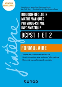 BCPST 1 et 2. Formulaire
