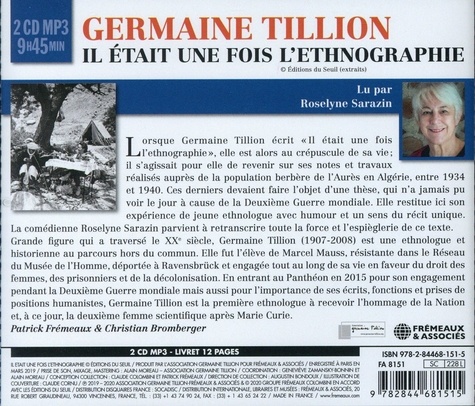 Il était une fois l'ethnographie  avec 2 CD audio MP3