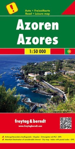 Açores. 1/50 000, carte routière + de loisirs