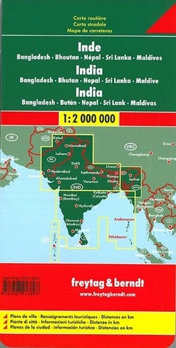 Inde, Népal, Bangladesch, Sri Lanka. 1/2 000 000