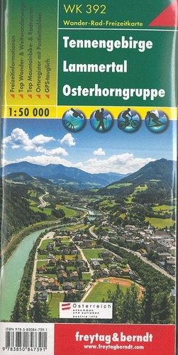 Tennengebirge, Lammertal, Osterhorngruppe. 1/50 000