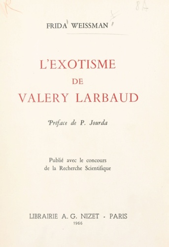 L'exotisme de Valery Larbaud