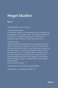 Hegel-Studien Band 1