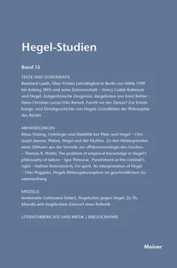 Hegel-Studien Band 15