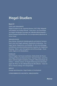 Hegel-Studien Band 21