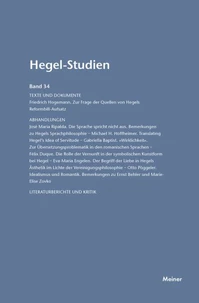 Hegel-Studien Band 34