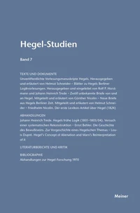 Hegel-Studien Band 7