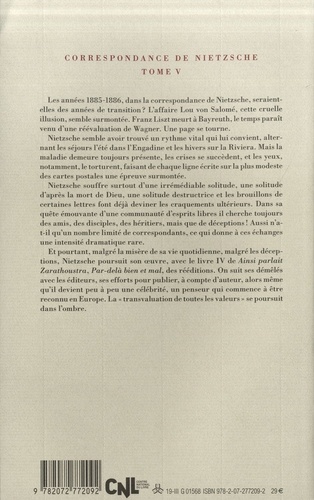 Correspondance. Tome 5, Janvier 1885 - Décembre 1886