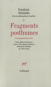Oeuvres philosophiques complètes - Tome 10, Fragments posthumes (printemps - automne 1884).pdf