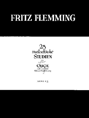 Fritz Flemming - 25 études mélodiques - oboe and piano..