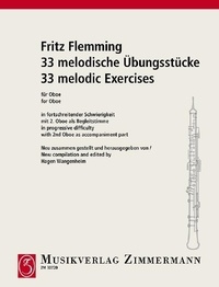 Fritz Flemming - 33 études pour hautbois - (de ZM 12000-12020). oboe with 2. oboe als Begleitvoice..