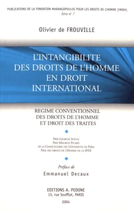L'intangibilité des droits de l'homme en droit international