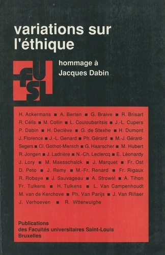 Variations sur l'éthique. Hommage à Jacques Dabin