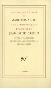 Discours de réception de Marc Fumaroli à l'Académie française