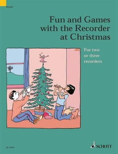 Peter Bowman - Fun and games with the recorder  : Fun and Games with the Recorder at Christmas - 7 Christmas carols in easy arrangements for 2 or 3 recorders. 2-3 recorders (SS/ST/SSS/SST/SAT)..
