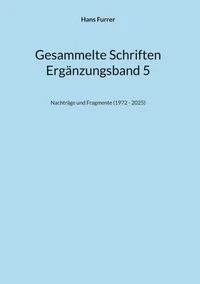 Gesammelte Schriften ErgBd 5