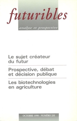 Chantal LEBRUN et Jean-Paul Bailly - Futuribles N° 235 Octobre 1998 : .