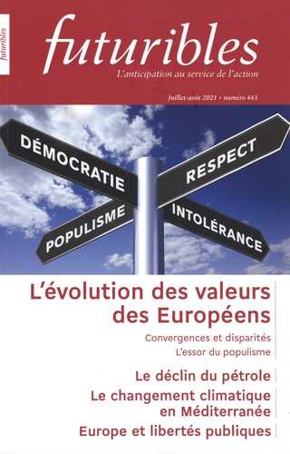 Futuribles N° 443, juillet-août 2021 L'évolution des valeurs des Européens