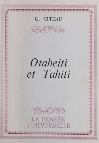 Otaheiti et Tahiti