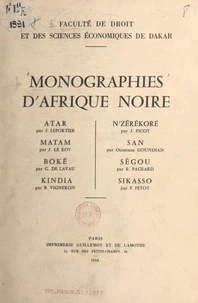 Monographies d'Afrique noire