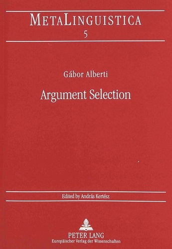 Gabor Alberti - Argument Selection.