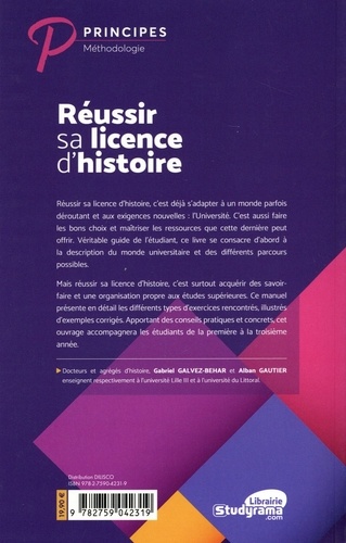 Réussir sa licence d'histoire