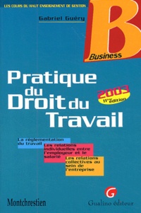 Gabriel Guéry - Pratique Du Droit Du Travail. Edition 2003.