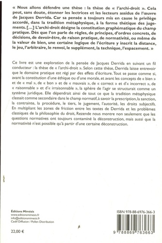 Droit et normativité chez Jacques Derrida
