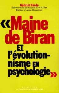 Maine de Biran et l'évolutionnisme en psychologie