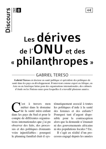 Gabriel Tereso - Les dérives de l'ONU et des philanthropes.