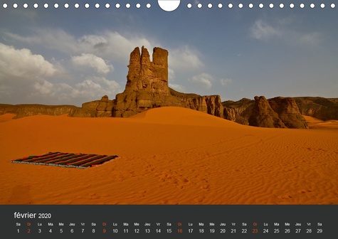 CALVENDO Places  LE SAHARA  L'Algérie du Sud (Calendrier mural 2020 DIN A4 horizontal). Le Sahara de l'Algérie du Sud : contact avec le désert de sable, ses habitants, sa nature et sa culture (Calendrier mensuel, 14 Pages )