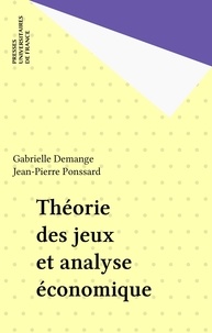 Gabrielle Demange - Théorie des jeux et analyse économique.