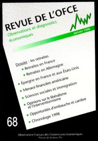 Revue De L'Ofce Numero 68 Janvier 1999 : Les Retraites