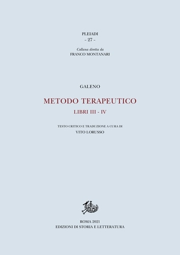  Galeno et Vito Lorusso - Metodo terapeutico - Libri III-IV.