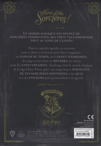 Agenda Harry Potter : fières d'être sorcières !. Avec de nouveaux quiz et des stickers  Edition 2021-2022
