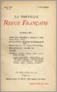 La Nouvelle Revue Française (1908-1940) N° 10 novembre 1909