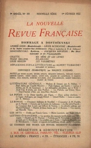 La Nouvelle Revue Française (1908-1940) N° 101 février 1922