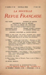 La Nouvelle Revue Française (1908-1940) N° 104 mai 1922