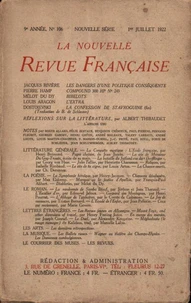 La Nouvelle Revue Française (1908-1940) N° 106 juillet 1922