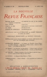 Gallimard - La Nouvelle Revue Française (1908-1943) N° 107 août 1922 : .