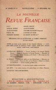 La Nouvelle Revue Française (1908-1940) N° 111 décembre 1922