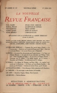  Gallimard - La Nouvelle Revue Française (1908-1943) N° 117 juin 1923 : .