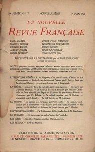 La Nouvelle Revue Française (1908-1940) N° 117 juin 1923