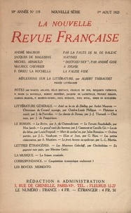  Gallimard - La Nouvelle Revue Française (1908-1943) N° 119 août 1923 : .