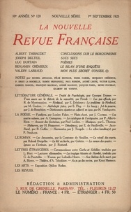 Gallimard - La Nouvelle Revue Française (1908-1943) N° 120 sept 1923 : .
